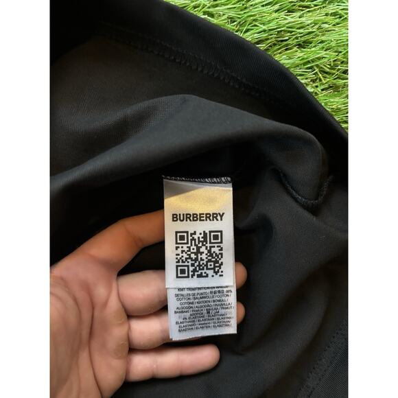 Burberry Equestrian Knight Logo Tshirt Black Men Large L Designer Streetwear Tee - Picture 4 of 8